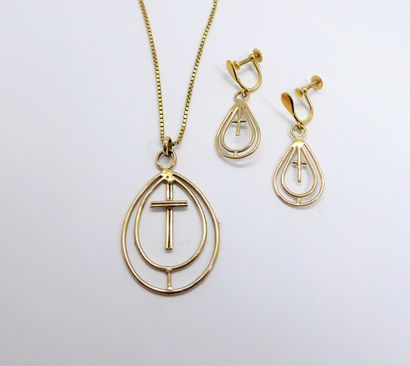 18K (750/°°) yellow gold necklace, consisting...