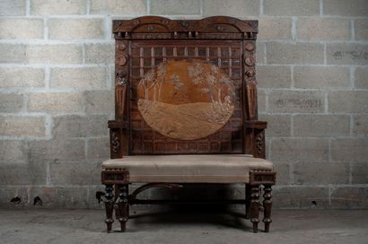 Banquette à accotoirs provenant de Metz,...