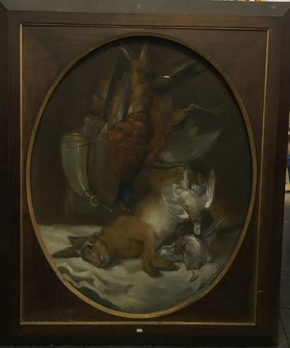 Ecole française du XIXème. Nature morte au...