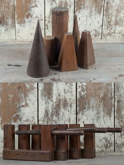 Lot de formes de chaussures en bois, de formes...