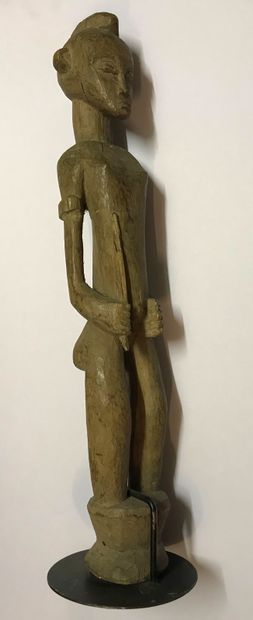 Statuette anthropomorphe masculine debout...