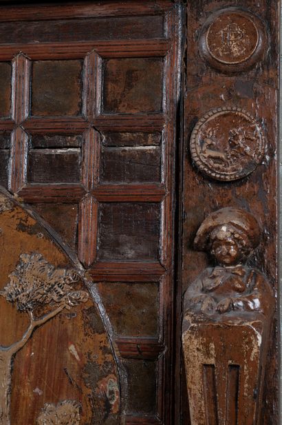 Banquette à accotoirs provenant de Metz,...