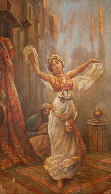Danseuse orientale

Huile sur panneau (fendu,...