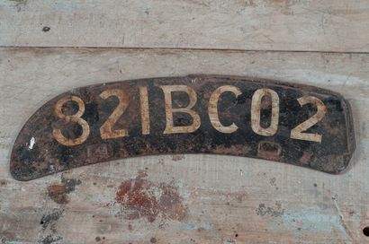 Plaque de moto ancienne.