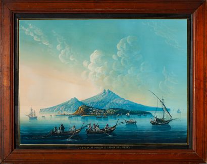 Veduta di Procida e Ischia dal Mare

Gouache...