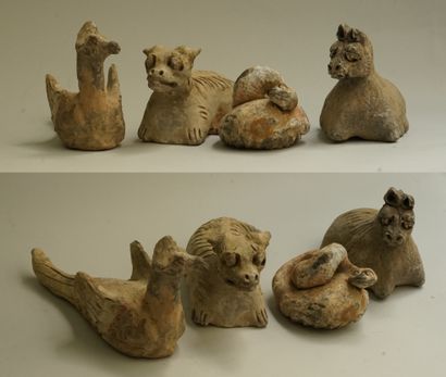 Set of 12 animals showing the signs of the...