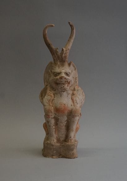 Polychrome terracotta chimera. 

Tang, 618-907...