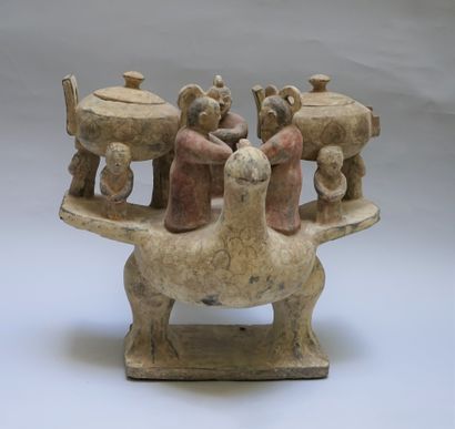 Representation of a ritual composed of characters...