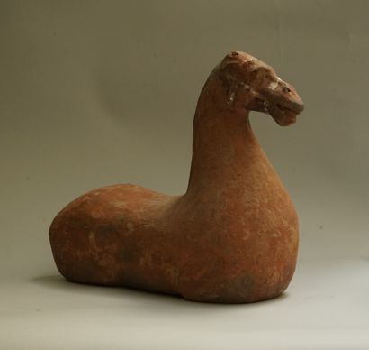 Grey terracotta horse body (without leg)...