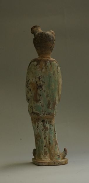 A standing polychrome terra cotta 
