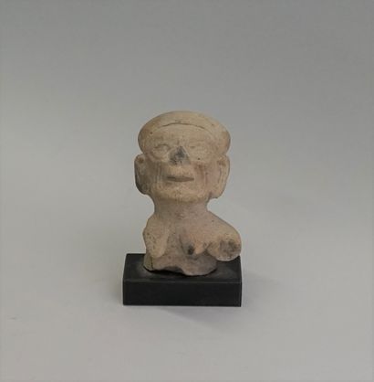 Bust of an emaciated old man with a deformed...