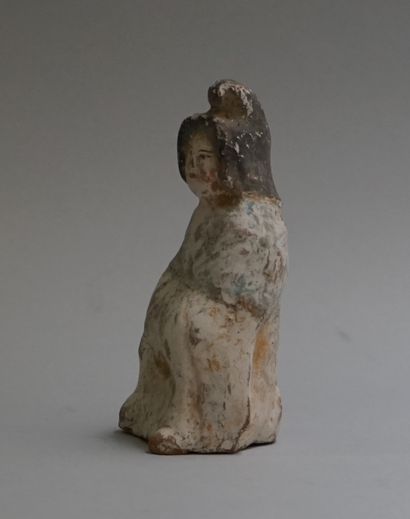 Small seated polychrome terracotta 