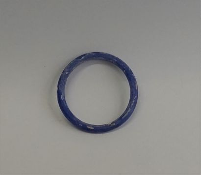 Blue translucent glass bracelet of Islamic...
