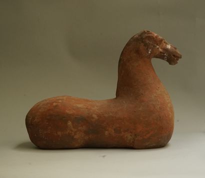 Grey terracotta horse body (without leg)...