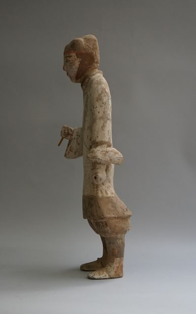 Polychrome terracotta lancer. 

Han, 206...