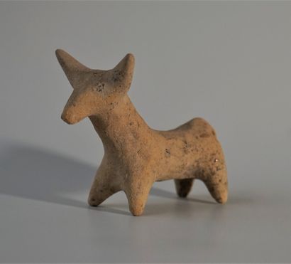 Beige terracotta deer. Assyrian. Late 2nd...