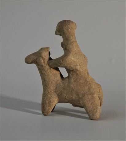 Beige terracotta rider. Assyrian. Late 2nd...