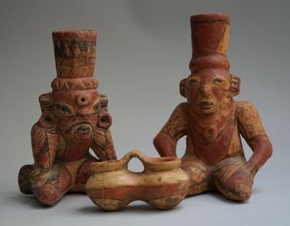 Set of two anthropomorphic receptacles with...