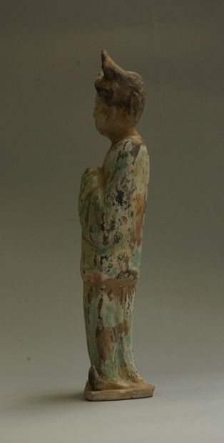 A standing polychrome terra cotta 