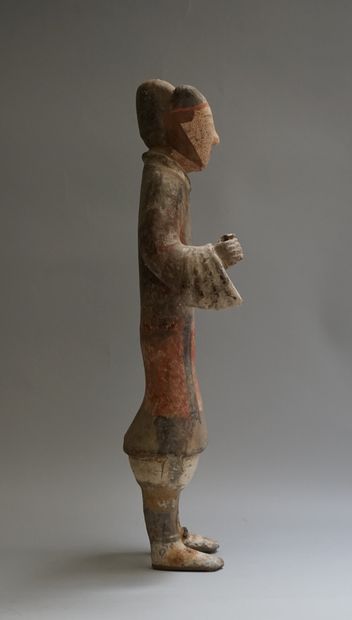 Polychrome terracotta lancer. 

Han, 206...