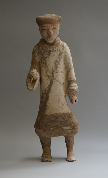 Polychrome terracotta lancer. 

Han, 206...