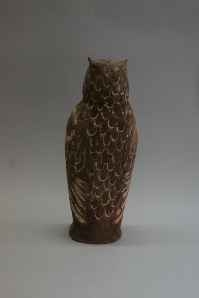 Large white and red polychrome terracotta...