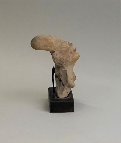 Bust of an emaciated old man with a deformed...