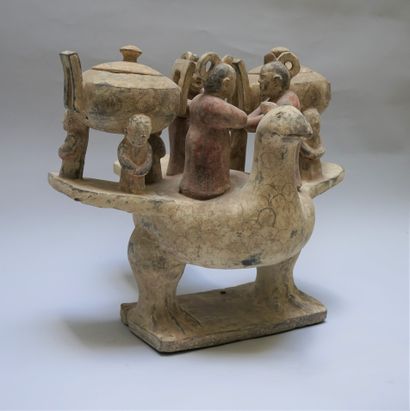 Representation of a ritual composed of characters...