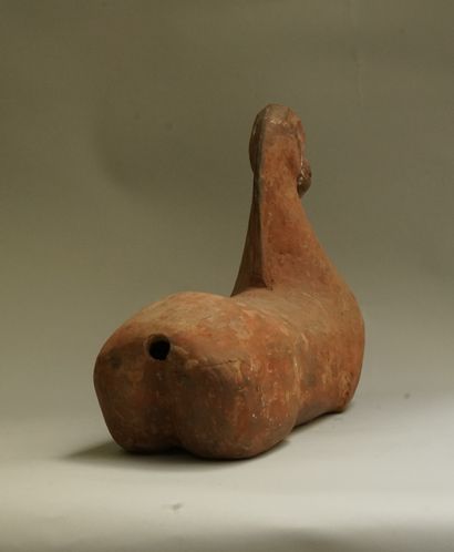 Grey terracotta horse body (without leg)...