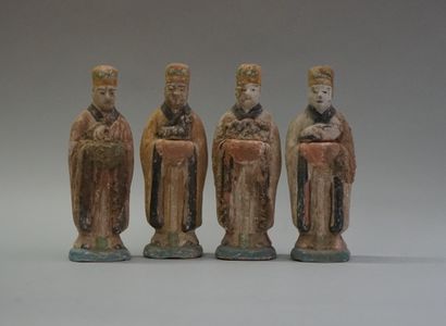 Set of 12 statuettes showing the bearers...