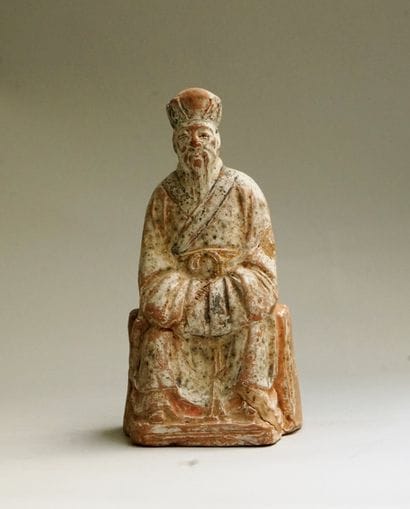 Votive house with character in green and...