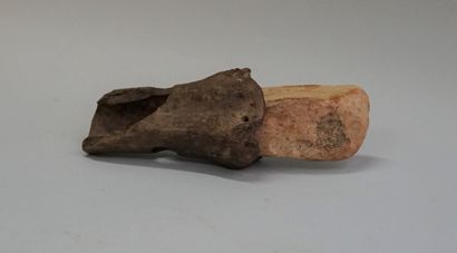 Finely polished bifacial flint axe with a...