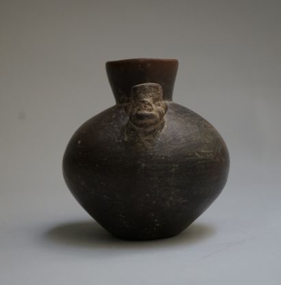 Anthropomorphic vase with a globular body...