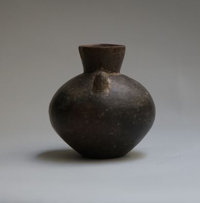Anthropomorphic vase with a globular body...
