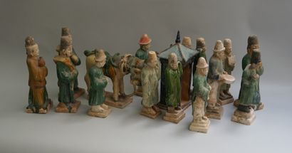 Procession composed of a sedan chair, four...