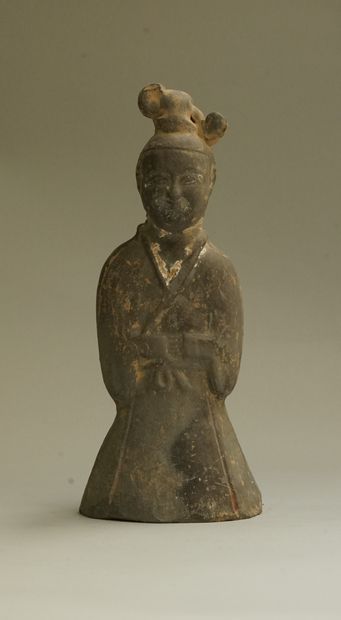 Grey terracotta shaman. 

Han, 206 BC - 220...