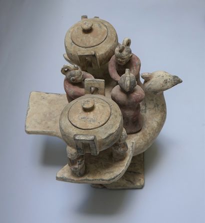 Representation of a ritual composed of characters...