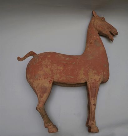 Naked removable rider and his horse in grey...