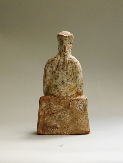 Votive house with character in green and...