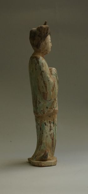 A standing polychrome terra cotta 