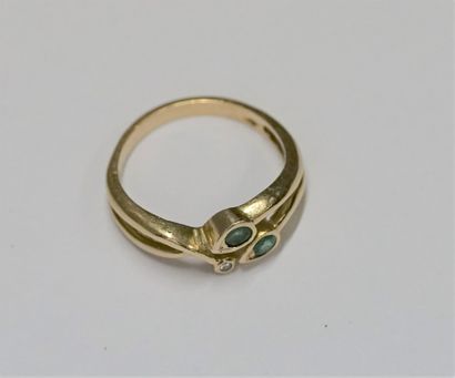 RING in 18K yellow gold (750/°°) set with...