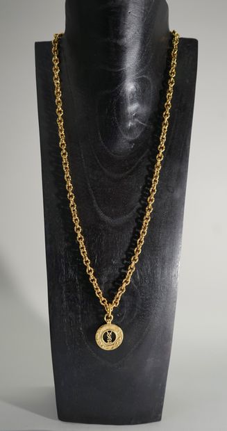 YVES SAINT LAURENT - Gilt metal continuous...