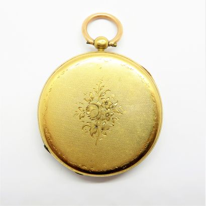 18K (750/°°) yellow gold GOUSSET WATCH, 8-jewel...