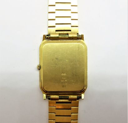 MEN'S ZENITH WATCH, rectangular 18K (750/°°)...