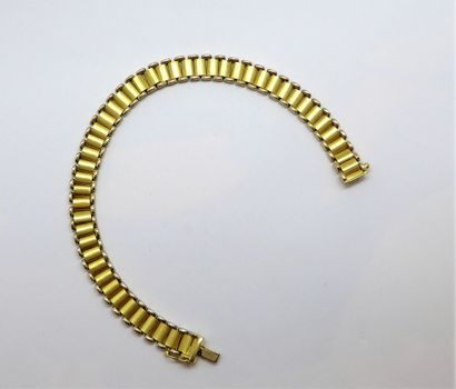 BRACELET in 18K (750/°°) yellow and white...