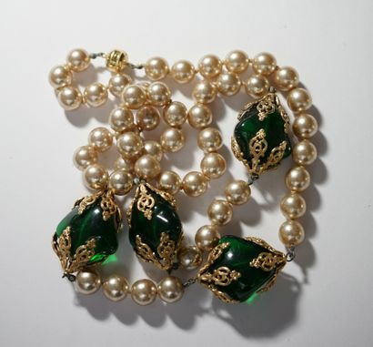 POGGI - SHOE made of imitation pearls and...