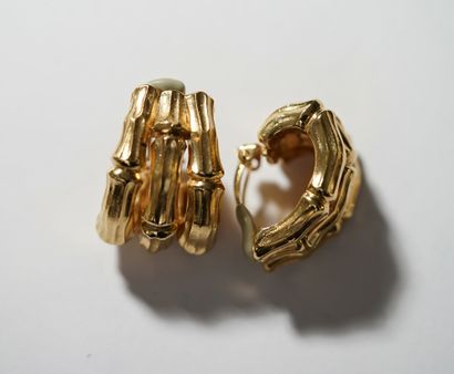 
CINER - PAIR OF EAR CLIPS featuring 3 bamboos...