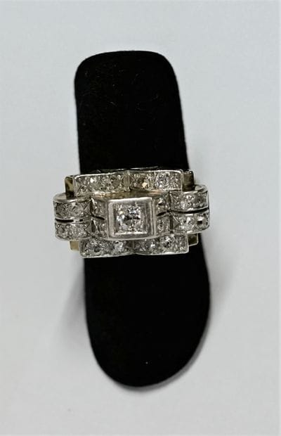 18K (750/°°) white gold and platinum 