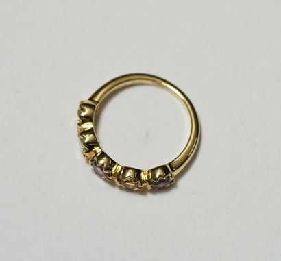 BAGUE jarretière en argent doré 925/°° (vermeil)...