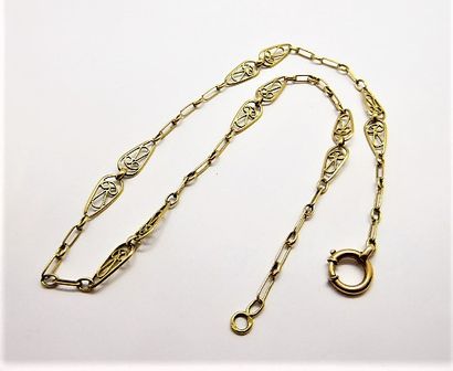 COLLIER en or jaune 18k (750/°°), maille...